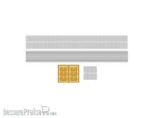 Modusteck H0890003.1 - 32,2mm Bahnsteig Set 1 Abschluss+LS 292 x 17,8 x 32,2 mm