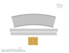 Modusteck H0890015.2 - 75,2mm Kurvenbahnsteig Set 5 R2 u. R4 + LS 15° für C-Gleisradius
