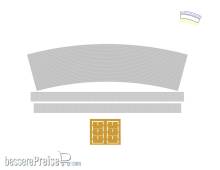 Modusteck H0890017.2 - 75,2mm Kurvenbahnsteig Set 7 R3 u. R5 15° für C-Gleisradius