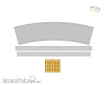 Modusteck H0890019.2 - 75,2mm Kurvenbahnsteig Set 9 R3 u. R5 15° für C-Gleisradius