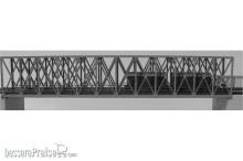 Modellbau Laffont H1131 - Fachwerk-Kastenbrücke 1-gleisig graphitgrau, Länge 537mm