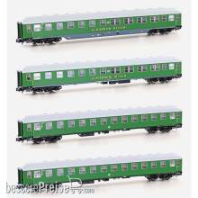 Hobbytrain H22202 - 4er Set Liegewagen DB/SCHARNOW, Ep.IIIb, Set 1