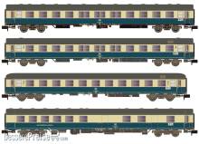 Hobbytrain H22206 - 4er Set Personenwagen DB, Ep.IV, Turnus Ferienzug, Set 1