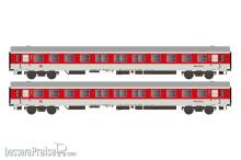 Hobbytrain H22213 - 2er Set Liegewagen Bocmh 244 DB Autozug, Ep.V