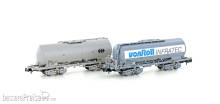 Hobbytrain H23490 - 2er Set Silowagen Uacs SBB + Von Roll Infratec, Ep.IV-V