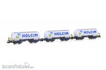 Hobbytrain H23492 - 3er Set Zementsilowagen Uacs Holcim, Ep.VI, neues Logo