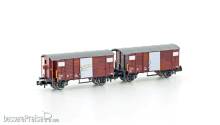 Hobbytrain H24202 - 2er Set gedeckte Güterwagen K2 SBB, Ep.IV