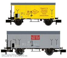 Hobbytrain H24255 - 2er Set gedeckte Güterwagen K2 + K3 SBB, EP.II