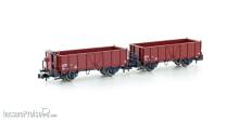 Hobbytrain H24352 - 2er Set offene Güterwagen L6 SBB, Ep.IV, Stahl-Ausführung