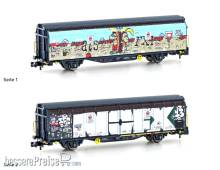 Hobbytrain H24663 - Schiebewandwagen Hbbillns SBB, Ep.VI, Graffiti-Serie (3)