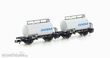 Hobbytrain H24834 - 2er Set Leichtbau-Kesselwagen DB/Danzas, Ep.IV
