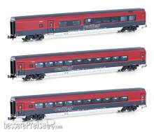 Hobbytrain H25229 - 3er Set Personenwagen ÖBB Railjet, Ep.VI, Set 2