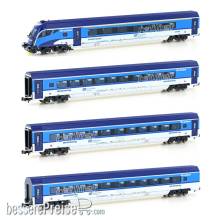 Hobbytrain H25230 - 4er Set Personenwagen CD Railjet, Ep.VI, Set 1