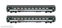 Hobbytrain H25502 - 2er Set Personenwagen Bpm, 2.Kl. (UIC Z1) SBB, Ep.V-VI
