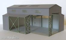 Modellbau Laffont H2601 - Halboffene Mehrzweckhalle mit Kran