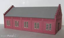 Modellbau Laffont H301 - Maschinenhalle mit Ziegelfassade dunkelrot