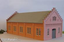 Modellbau Laffont H311 - Maschinenhalle mit Ziegelfassade dunkelorange