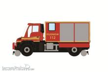Hobbytrain H32303 - Zweiwege Unimog U423 Feuerwehr, Ep.VI, DC/DCC - Lemke