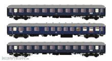 Hobbytrain H43047 - 3er Set Personenwagen DB, Ep.IIIb, F15/16 Sachsenross, AC - Lemke