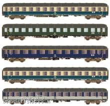 Hobbytrain H43049 - 5er Set Personenwagen DB, Ep.IVa, D 912, AC