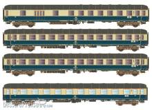 Hobbytrain H43051 - 4er Set Personenwagen, DB, Ep.IVa, D 351, Set A, AC