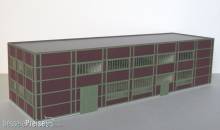 Modellbau Laffont H902 - Kohlenzechen-Gebäude Zeche Lohberg, Stahlfachwerk grün