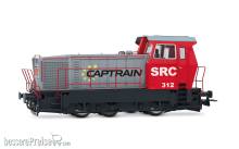 Electrotren HE2029D - SRC, Diesel-Rangierlokomotive 312, „Captrain“ rot-graue Farbgebung, Ep. VI, mit DCC-Decoder