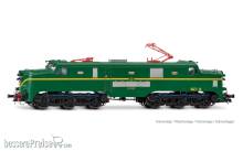 Electrotren HE2038S - RENFE, sechsachs. Elektrolokomotive 277-023, mit Einholmstromabnehmern, grün-gelbe Farbgebung, mit Multiprotokoll-Sounddecoder