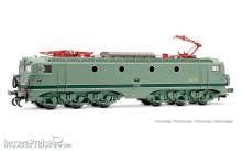Electrotren HE2041 - RENFE, sechsachs. Elektrolokomotive 276-129, mit zwei unterschiedlichen Stromabnehmern, Mehrfachsteuerung und Schneegittern am Dach, grün