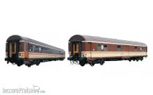 Electrotren HE4045 - RENFE, 2-tlg. Set „Estrella Galicia”, BBL-9600 + DDE-10400, Estrella-Farbgebung, mit orangefarbenen Türen