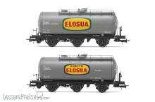 Electrotren HE6024 - RENFE, 2er-Set, 3-achs. Kesselwg., Elosua, Ep.IV
