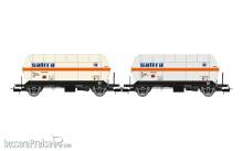 Electrotren HE6070 - RENFE, 2-tlg. Set 2-achs. Gaskesselwagen Zgkk, „Saltra“, Epoche IV
