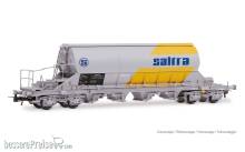 Electrotren HE6089 - RENFE, 4-achs. Schwenkdachwagen der Bauart Taoos, grau-gelbe Farbgebung „Saltra“