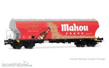 Electrotren HE6090 - RENFE, 4-achs. Getreidesilowagen mit runden Seiten „Mahou“