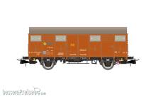 Electrotren HE6096 - RENFE, 2-achs. gedeckter Güterwagen der Bauart J2, Rettungszug, orange Farbgebung