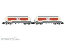 Electrotren HE6099 - RENFE, 2-tlg. Set Ammoniak-Kesselwagen, „ESSO-Saltra” in Ursprungslackierung