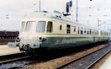 Jouef HJ2462S - SNCF, Dieseltriebwagen RGP I mit Beiwagen, original grün-beige Farbgebung, Ep. IV, mit DCC-Sounddecoder