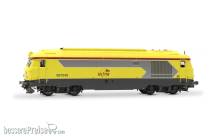 Jouef HJ2465 - SNCF Infra, 4-achsige dieselelektrische Mehrzwecklokomotive BB 667548, gelbe Farbgebung „INFRA“, Ep. VI