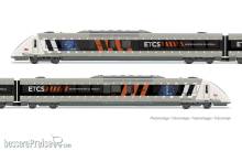 Jouef HJ2481 - SNCF, 2-tlg. Dieseltriebwagen X 72500 als ETCS-Testfahrzeug