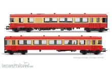 Jouef HJ2625 - SNCF, 2-tlg. Dieseltriebwagen X 4300, rot-cremefarbene Lackierung, großes SNCF-Logo