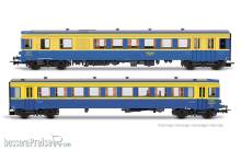 Jouef HJ2626 - SNCF, 2-tlg. Dieseltriebwagen X 94630 „Cannes-Ranguin”, blau-gelbe Farbgebung