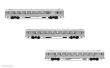 Jouef HJ4175 - SNCF, 3-tlg. Set DEV Inox Reisezugwagen (kurz), bestehend aus 2 x B8 und 1 x A6D, Ep. III