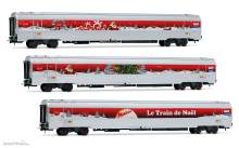 Jouef HJ4200 - SNCF, dreiteiliges Coca-Cola-Weihnachtszugset „Train de Noel“ von 2010, Ep. VI
