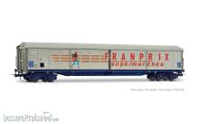 Jouef HJ6321 - SNCF, 4-achs. Schiebewandwagen Typ Habis „FRANPRIX”, beige Farbgebung