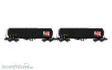 Jouef HJ6323 - SNCF, 2-tlg. Set 4-achs. Isolierkesselwagen „TOTAL France“, schwarz