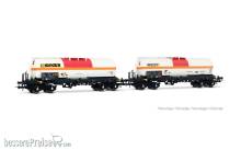 Jouef HJ6326 - F-MISA/Millet + F-VTG/Simotra, 2-tlg. Set Chlorkesselwagen