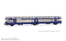 Jouef HJ6327 - Transfesa, 3-achs. Autotransportwagen, Bauart Laeks 63C „Hispanauto”, blau