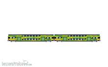 Lima HL5060 - FS Trenitalia, 2-tlg. Set Vivalto-Doppelstockwagen, neue „Regionale”-Farbgebung, grün-gelbe Lackierung