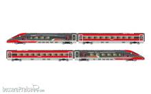 Arnold HN2620D - FS Trenitalia, 4-tlg. Grundset des Hochgeschwindigkeitszugs „Frecciarossa 1000“, mit „Ducati“-Werbung, Ep. VI, mit DCC-Decoder