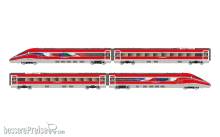 Arnold HN2621 - FS Trenitalia, 4-tlg. Grundset des Hochgeschwindigkeitszugs „Frecciarossa 1000“, mit „Le plaisir d´un voyage nouveau“-Werbung, Ep. VI
